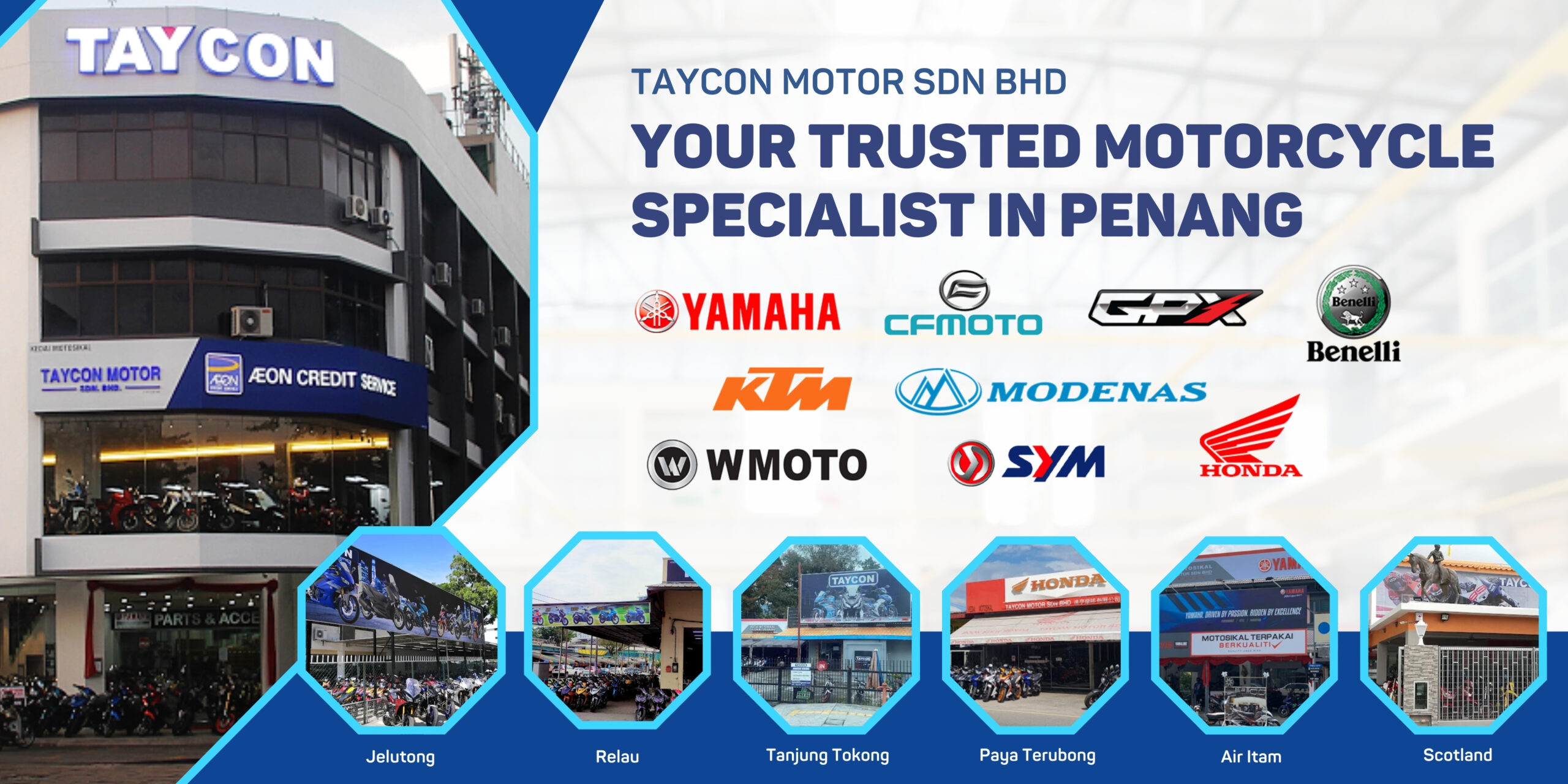 taycon motor website banner